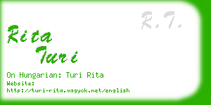 rita turi business card